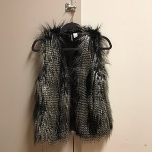 Faux fur vest